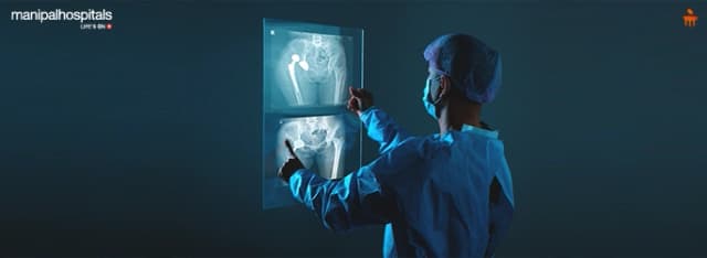 Total hip replacement surgery for pain relief and improved mobility at KMC Hospitals